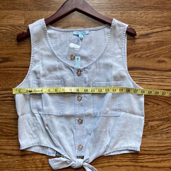 NWT Stone Washed Crop Top - Picture 6 of 8